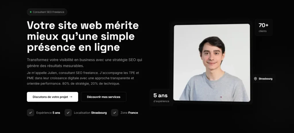site de Trust SEO (Julien Silva coelho)